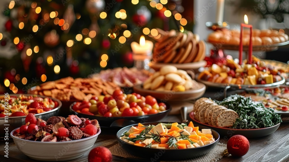 Fototapeta premium Festive Colors and Irresistible Flavors.