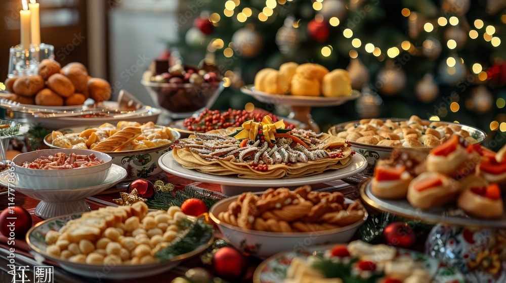 Warm Christmas Gatherings Around the Table. Warm Christmas Gatherings Around the Table.