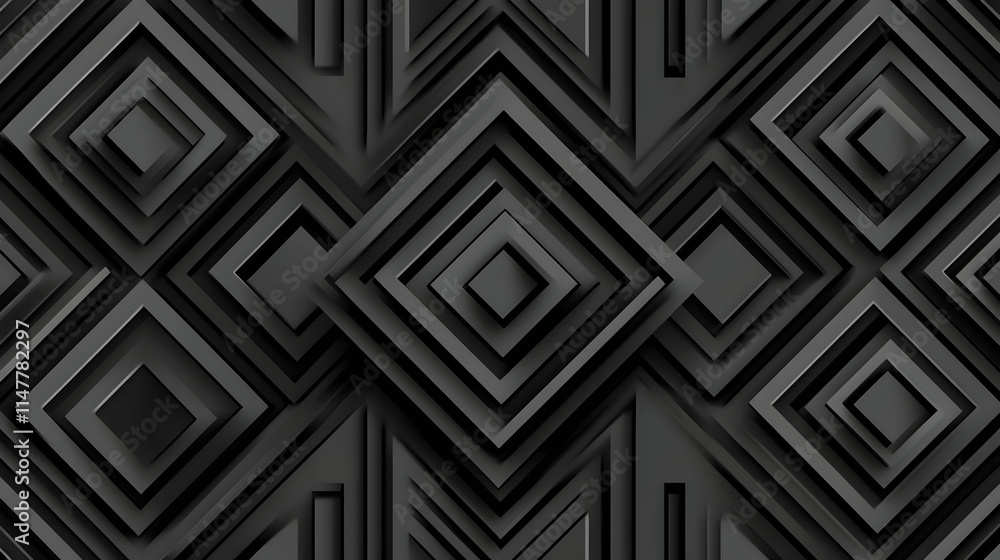 Abstract 3D Dark Gray Geometric Background Abstract 3D Dark Gray Geometric Background