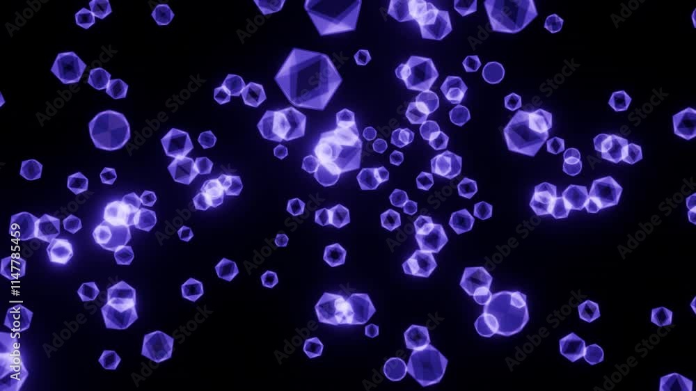 Mesmerizing abstract shapes dance in a vibrant purple glow during nighttime Mesmerizing abstract shapes dance in a vibrant purple glow during nighttime
