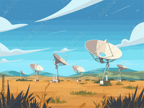 Radio Astronomy Observatories: Unlocking the Secrets of the Cosmos with an Array of Listening Ears - Vector