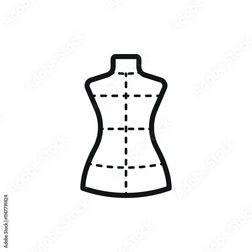 Mannequin fashion tailor icon vector basic design