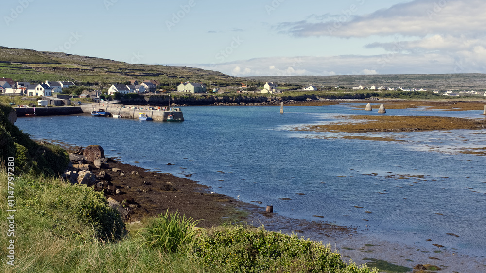 Beautiful coastal landscape scenery at Aran islands, County Galway, Ireland, nature background