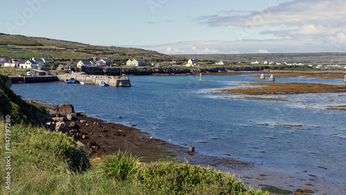 Obraz na płótnie Beautiful coastal landscape scenery at Aran islands, County Galway, Ireland, nature background w salonie