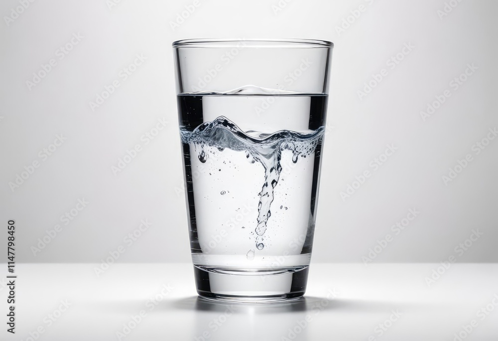 Clean drinking water in a glass or cup set against a white background. Clean drinking water in a glass or cup set against a white background.
