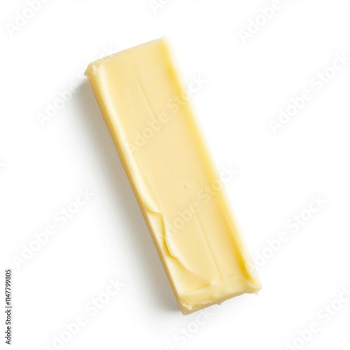  Stick of Butter, Isolated white background, flat lay