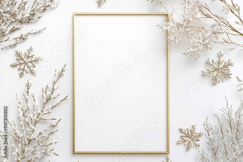 Minimalist design featuring blank frame surrounded by delicate s photo