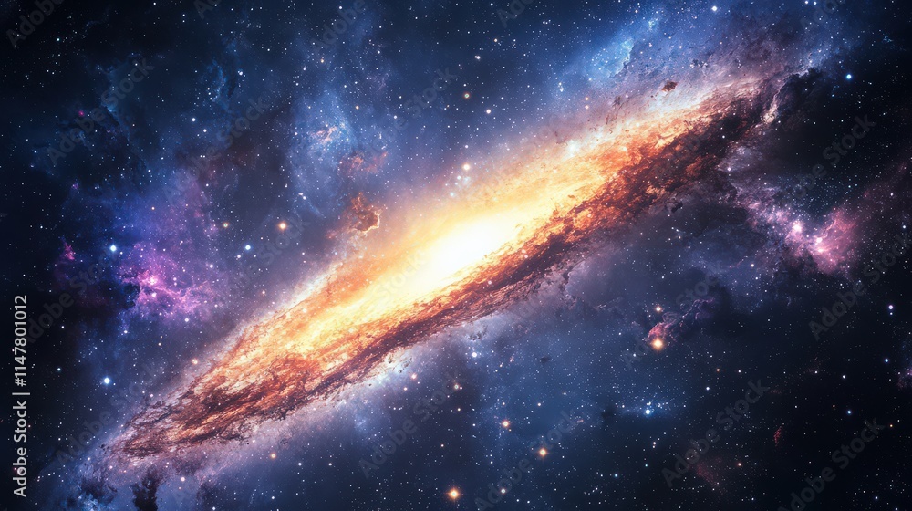 Obraz premium Astronomers study the sky in connection with space exploration, unlocking secrets of distant galaxies and stars