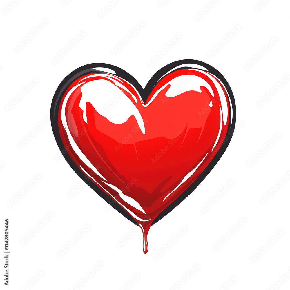 Red icon of CPR isolated on a transparent background Minimalist flat icon, vector logo style sign clipart on a no background png