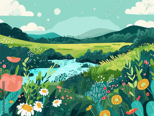 Pollen Grains: Microscopic Works of Art, with Unique Shapes and Textures Designed for Pollination, in the Style of Animated Illustrations