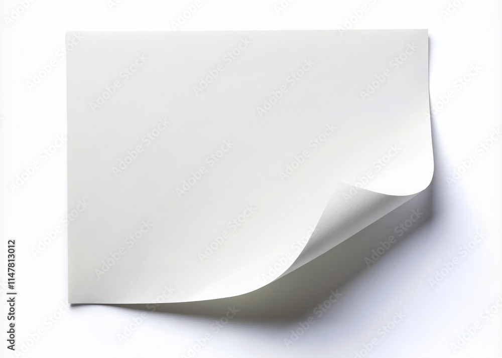 Curved Corner Paper Sheet, White Background, Blank Paper, Isolated Paper, Mockup, Photography, Realistic Paper Texture, Clean Design, Office Supplies Curved Corner Paper Sheet, White Background, Blank Paper, Isolated Paper, Mockup, Photography, Realistic Paper Texture, Clean Design, Office Supplies