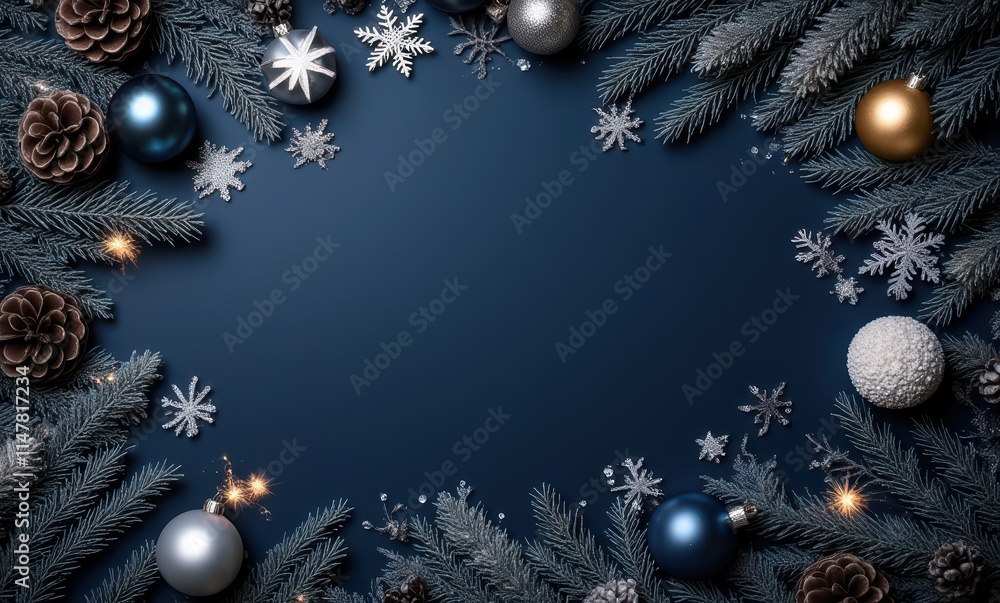 Elegant festive arrangement with ornaments Elegant festive arrangement with ornaments