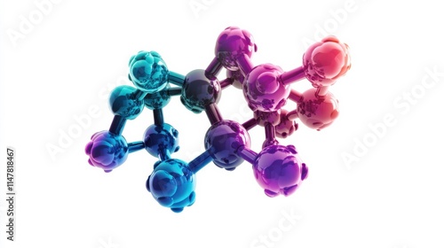 Vibrant Visualization of Butanone Molecular Structure photo