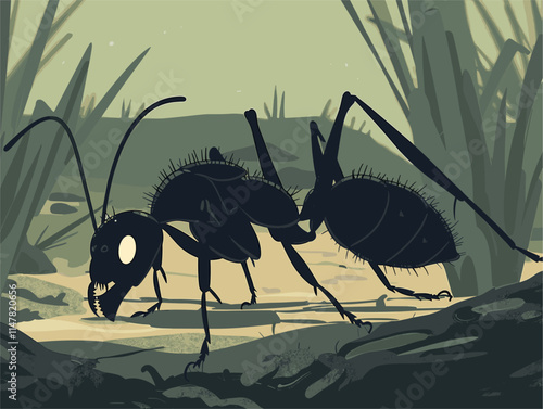 Entomology Delicacy: Magnified Ant Antennae, Unveiling Nature's Sensory Marvels