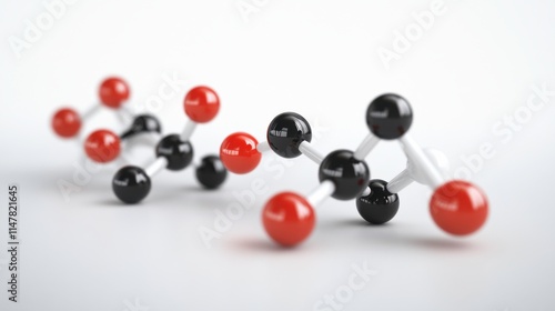 Detailed Visualization of Propanol Molecular Structure photo