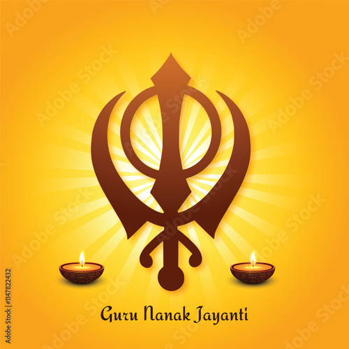 India hindu sikh celebration guru nanak jayanti card background