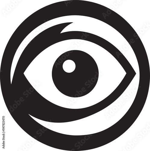 Abstract eye symbol icon.