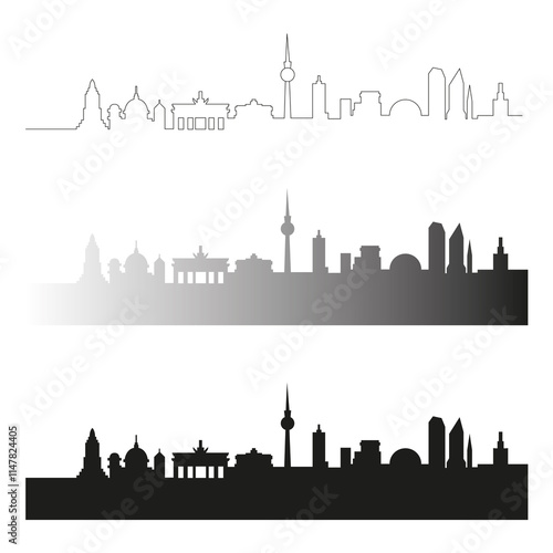 Wallpaper Mural Berlin Skyline Vektor Torontodigital.ca