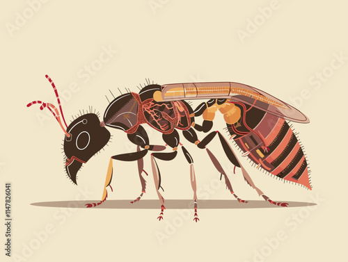 Internal Anatomy of an Ant: A Magnified Exploration of the Inner Workings of This Minute Creature