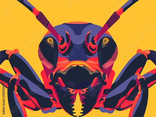 Animated Soldier Ant Head: A Detailed Look at the Specialized Features of a Colony Defender