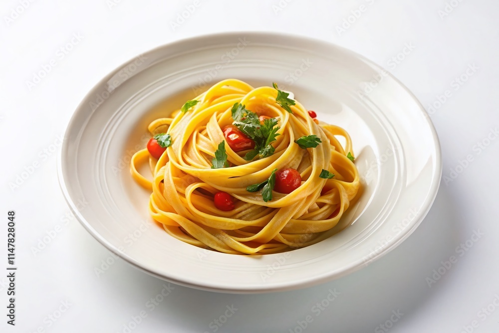 Delicious Linguine Pasta Photography: White Plate, Isolated Background, Food Styling, Italian Cuisine, Recipe Inspiration Delicious Linguine Pasta Photography: White Plate, Isolated Background, Food Styling, Italian Cuisine, Recipe Inspiration