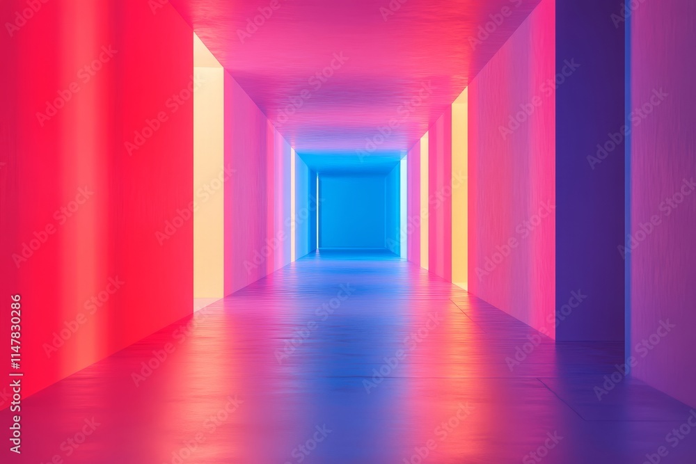 A visually striking corridor illuminated with vibrant neon lights, showcasing a futuristic and modern architectural design. A visually striking corridor illuminated with vibrant neon lights, showcasing a futuristic and modern architectural design.