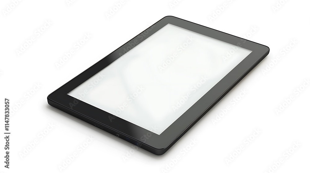 A modern e-reader with a high-resolution display, isolated on a white background. A modern e-reader with a high-resolution display, isolated on a white background.
