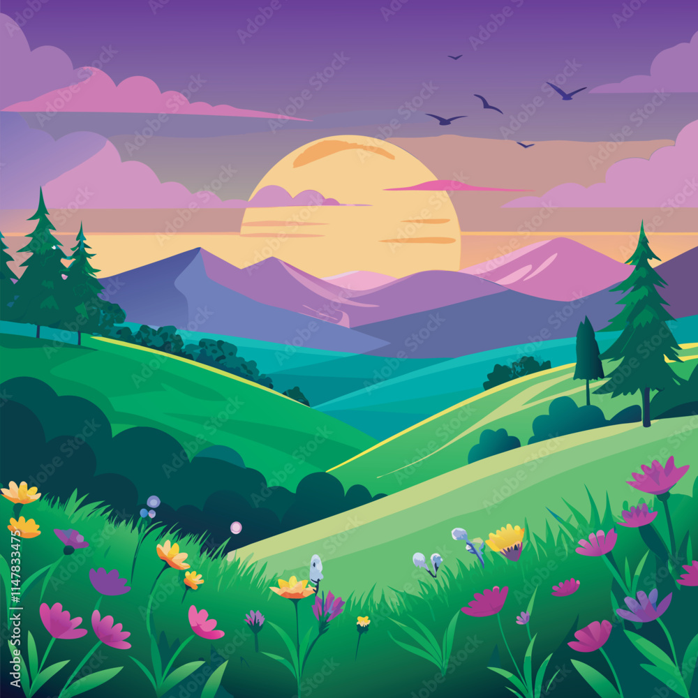 Obraz premium Sun-kissed meadow