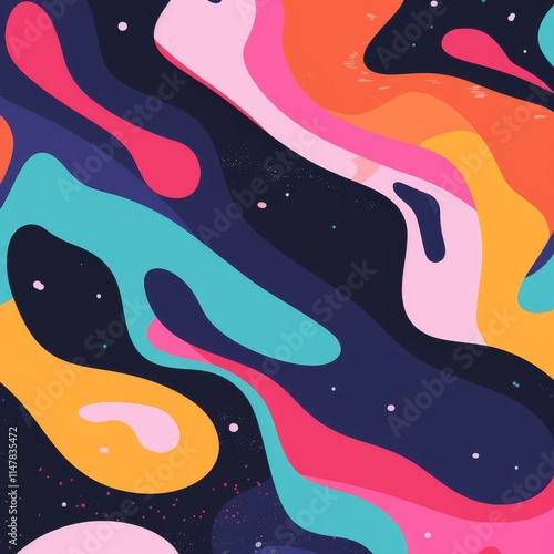 Abstract lofi background featuring bold colors.