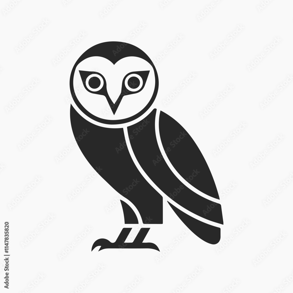 Obraz premium Minimalist bird logo design black and white