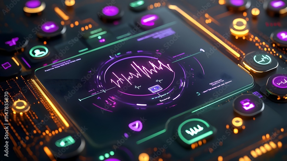 futuristic tech interface hud overlay - cyberpunk aesthetics futuristic tech interface hud overlay - cyberpunk aesthetics