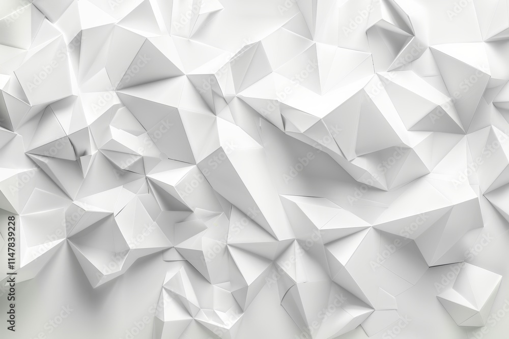Abstract white geometric low-poly background. (1) Abstract white geometric low-poly background. (1)