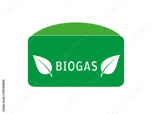 Biogas plant icon isolated on transparent background photo