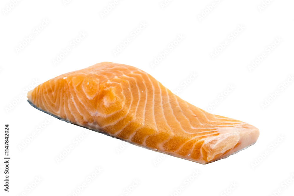 raw salmon fillet isolated on transparent background raw salmon fillet isolated on transparent background