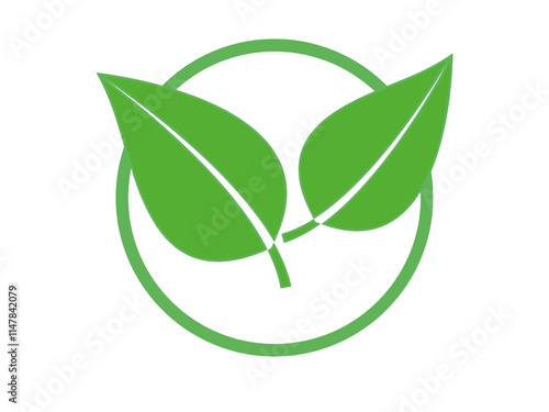 Obraz na płótnie Green leaf organics eco logo transparent background w salonie