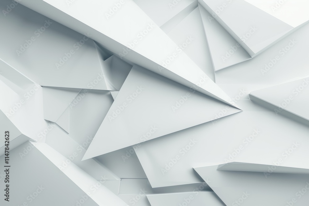 Abstract white geometric shapes background. (4) Abstract white geometric shapes background. (4)
