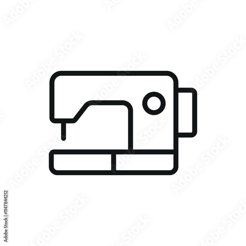 Sewing machine fashion tailor icon vector basic design