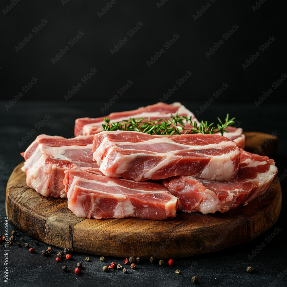 Sizzling meat preparation kitchen food photography dark background close-up culinary art Sizzling meat preparation kitchen food photography dark background close-up culinary art