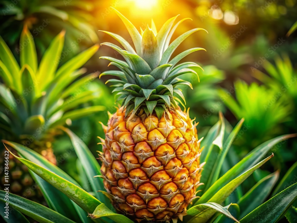 Drone Photography Pineapple Close Up: Aerial View of Tropical Fruit, Vivid Colors, Lush Greenery Drone Photography Pineapple Close Up: Aerial View of Tropical Fruit, Vivid Colors, Lush Greenery