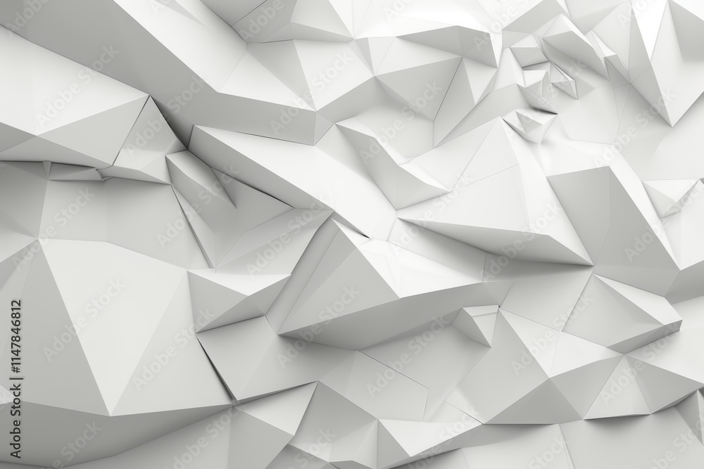 Abstract white low-poly background texture. Abstract white low-poly background texture.