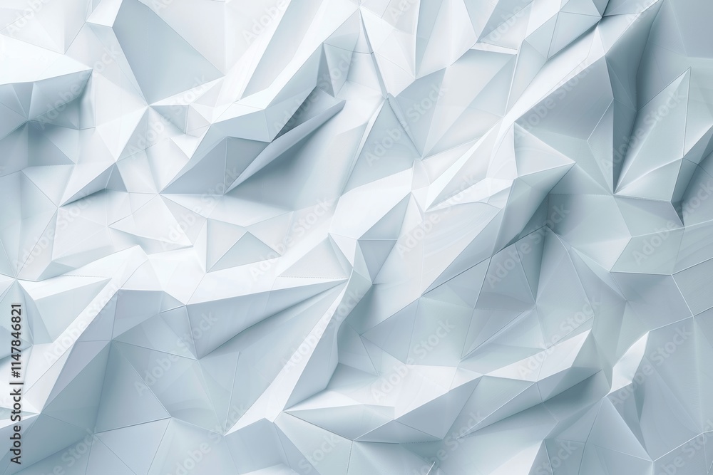 Fototapeta premium Abstract white low-poly background texture.