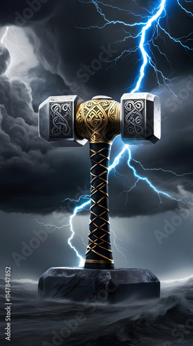 Mjolnir - the hammer of the Scandinavian god Thor photo