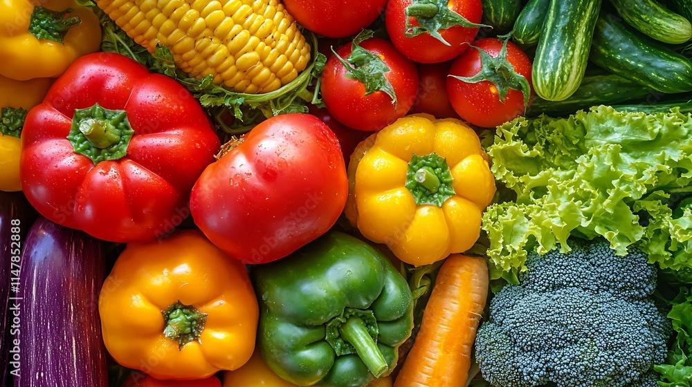 A Rainbow of Fresh Vegetables Captured in Stunning Close-Up Detail A Rainbow of Fresh Vegetables Captured in Stunning Close-Up Detail