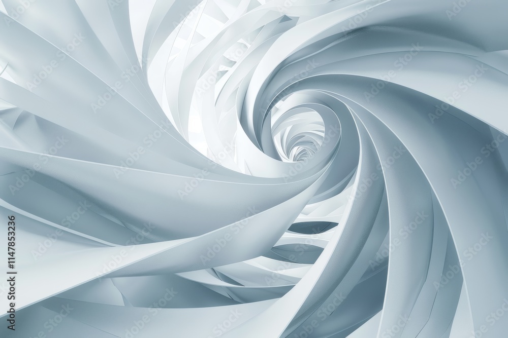 Abstract white spiral tunnel. Abstract white spiral tunnel.