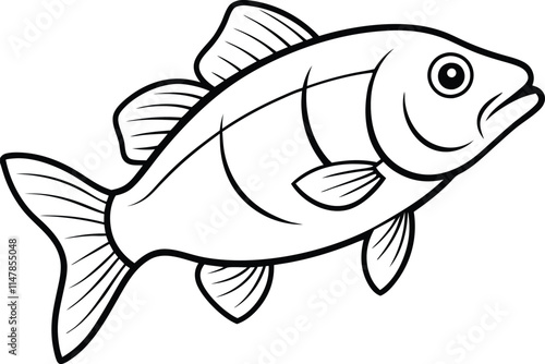 Fish vector silhouette illustration 3