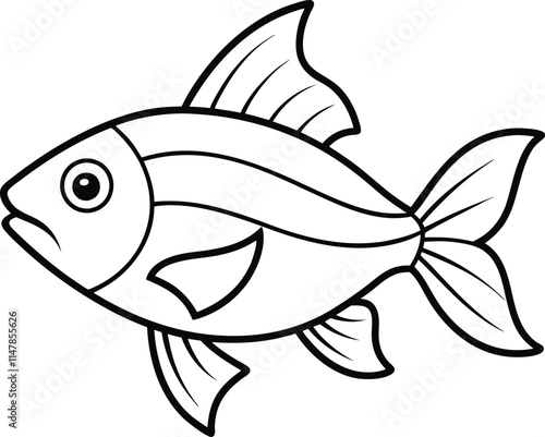 Fish vector silhouette illustration 5