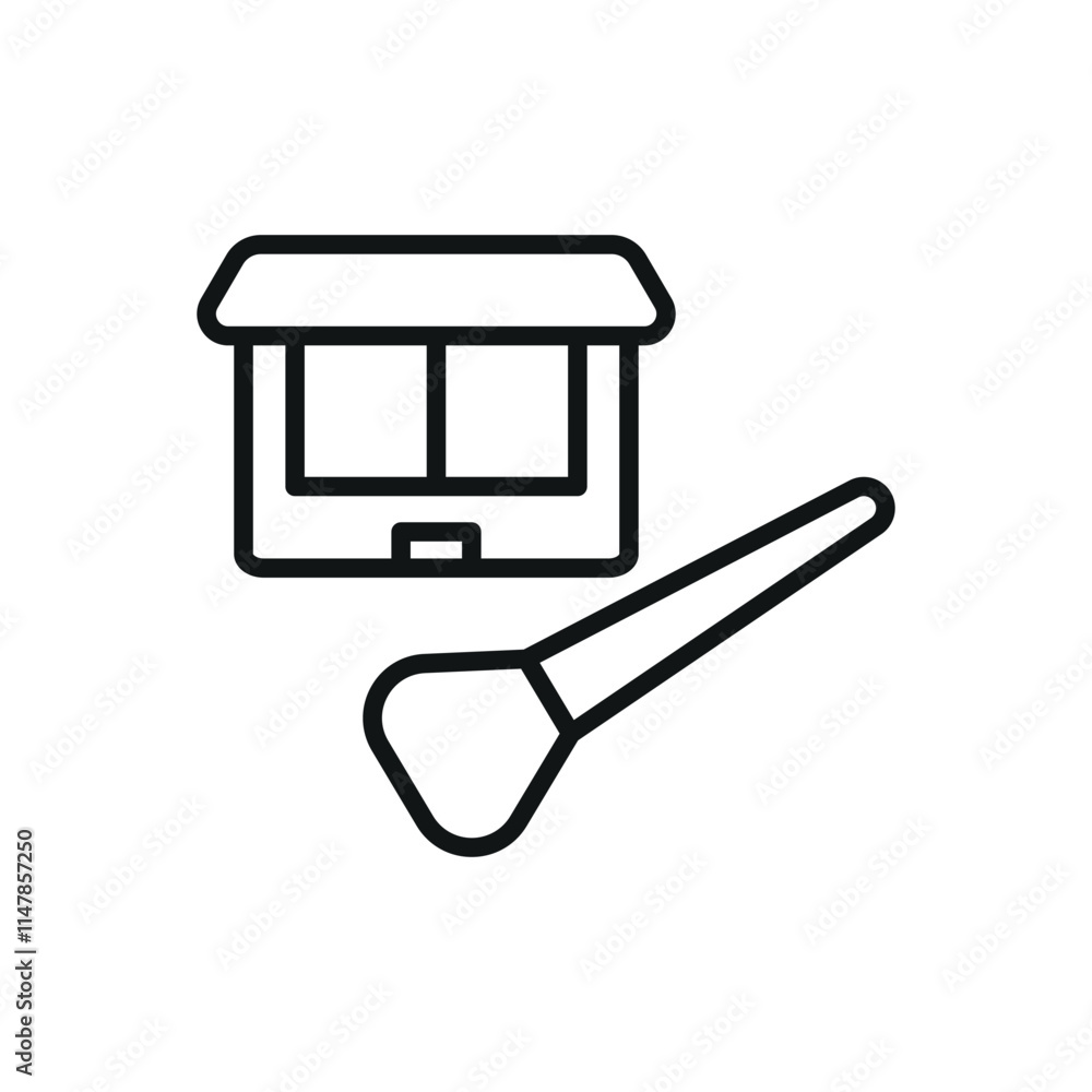Blush compact icon with clean lines and a modern aesthetic, ideal for makeup tutorials or digital beauty tools Blush compact icon with clean lines and a modern aesthetic, ideal for makeup tutorials or digital beauty tools