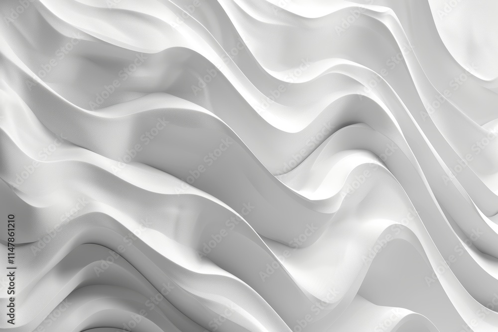 Obraz premium Abstract white wavy background.