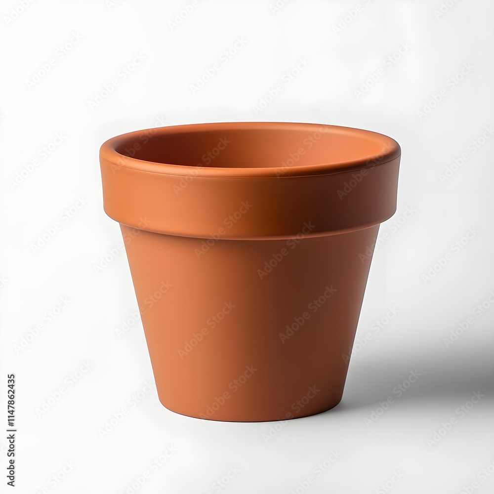 A peach-colored, round flower pot isolated on a white background, captured in ultra-realistic photography. A peach-colored, round flower pot isolated on a white background, captured in ultra-realistic photography.