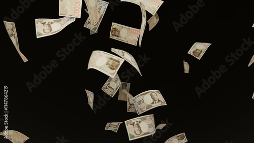 天から降ってくる一万円札